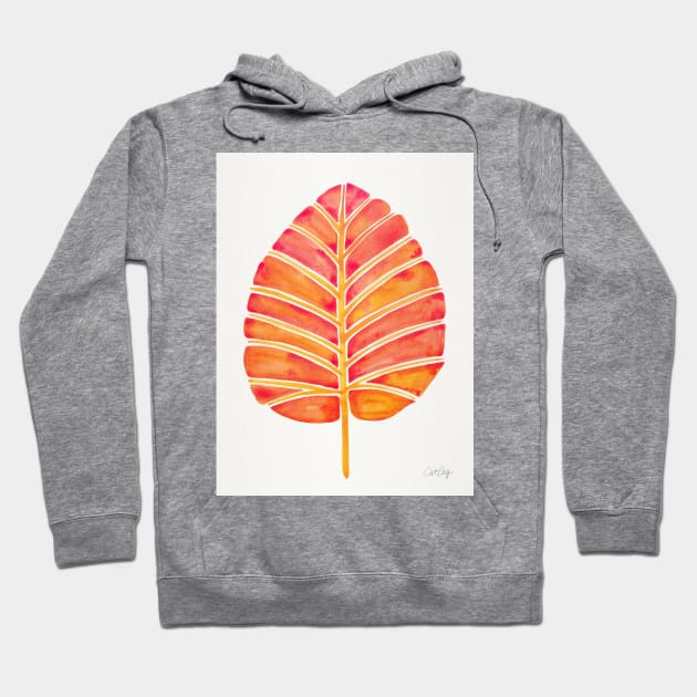 Peach Alocasia Hoodie by CatCoq